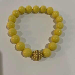 Yellow Beaded Magnetic Closure Necklace